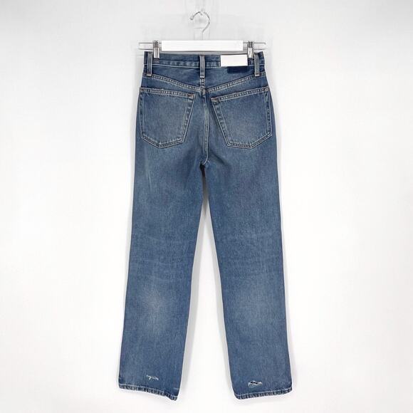 RE/DONE 90s High Rise Loose Jeans Women’s Size 24 Medium Destroyed 12 Distressed - Picture 11 of 11